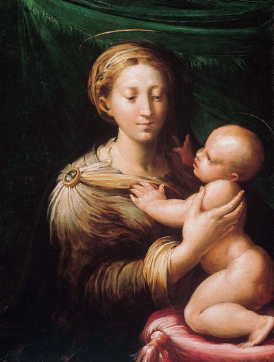 De Madonna en Kind door Parmigianino